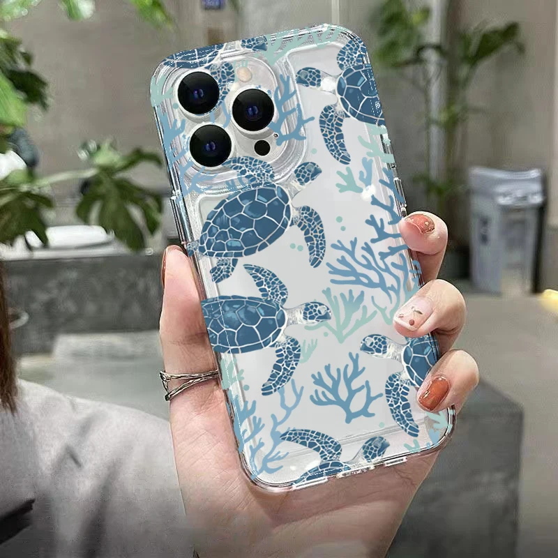 Colorful Turtle Art Phone Case - Vivid and Durable Design