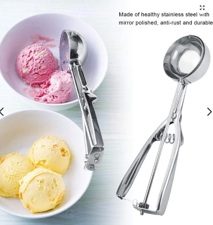 Ice Cream Scoops Easy Trigger Stainless Steel Cookie Scoop Meatballs Mellon Balls Mashed Potato ice cream scoop
