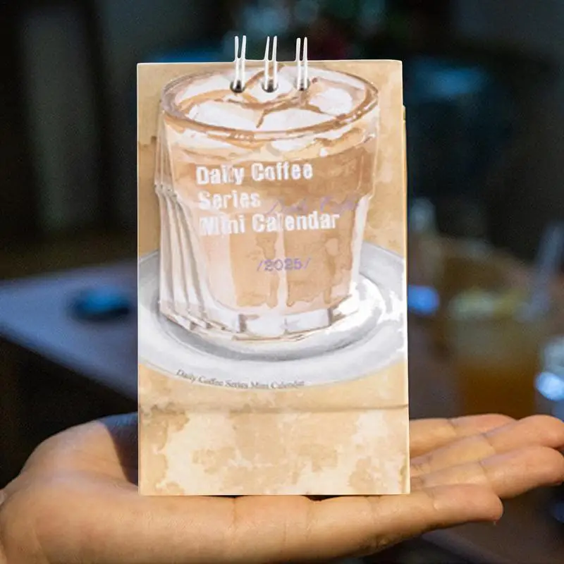 Small Desktop Calendar Small Coffee Desk Calendar Portable Desk Calendar Aesthetic Desk Calendar For School Work Classroom