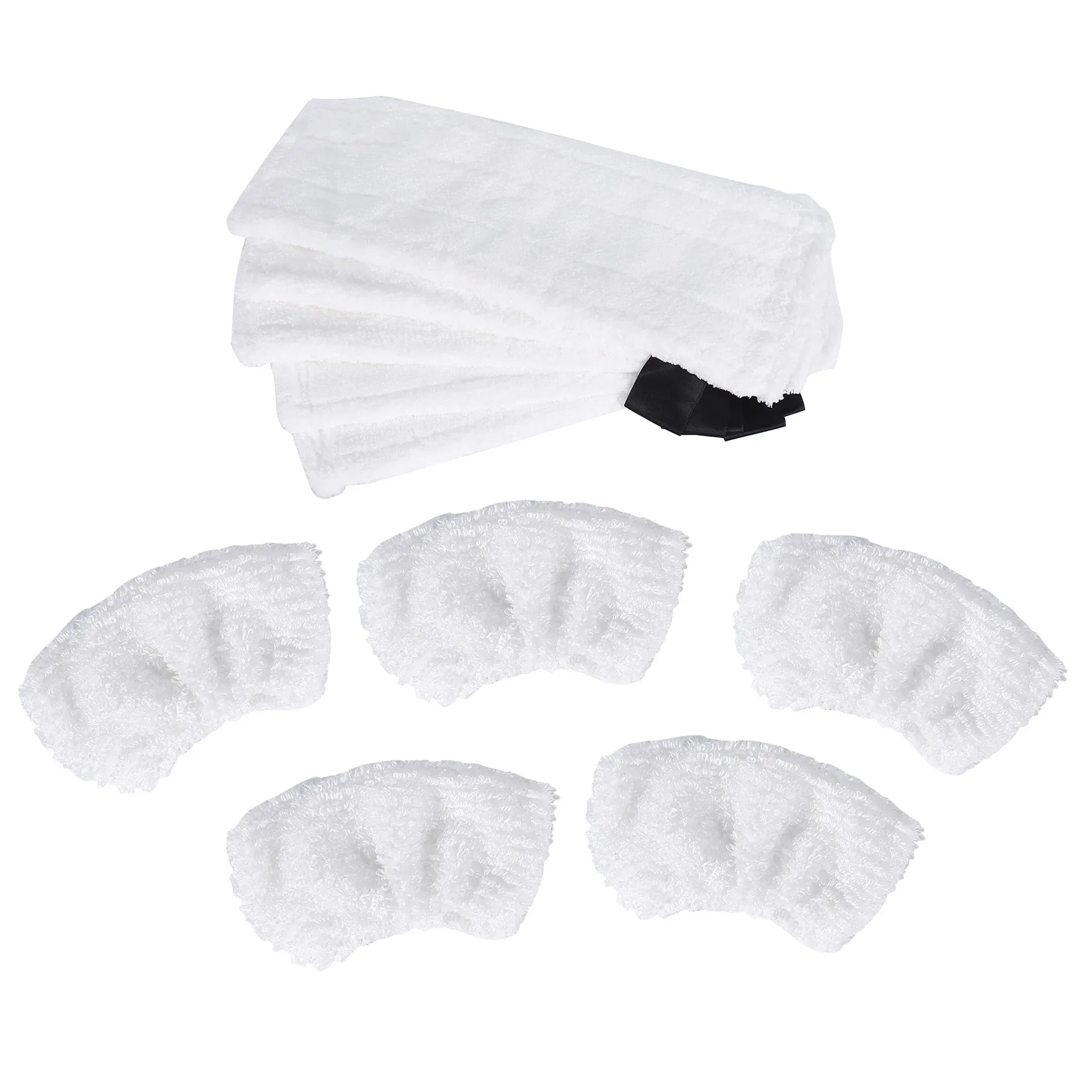 Panno Lavabile In Microfibra (5 Per Ugelli Da Pavimento + 5 Per Ugelli Manuali) Per Detergenti A Vapore Karcher Easyfix Sc2,Sc3,Sc4,Sc5
