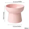 High Foot Cat Elevated Bowl 300ml Ceramic Dog Food Water Feeders Raised Neck Protection Pet Feeding Dishes for Puppy 6
