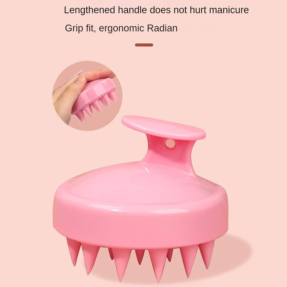 Peigne de Énergie en Plastique et Silicone, pour Nettoyer le Cuir oral elu, Poils Florus, Tête Moussante Facile, Brosse à Shampoing, pour le Bain