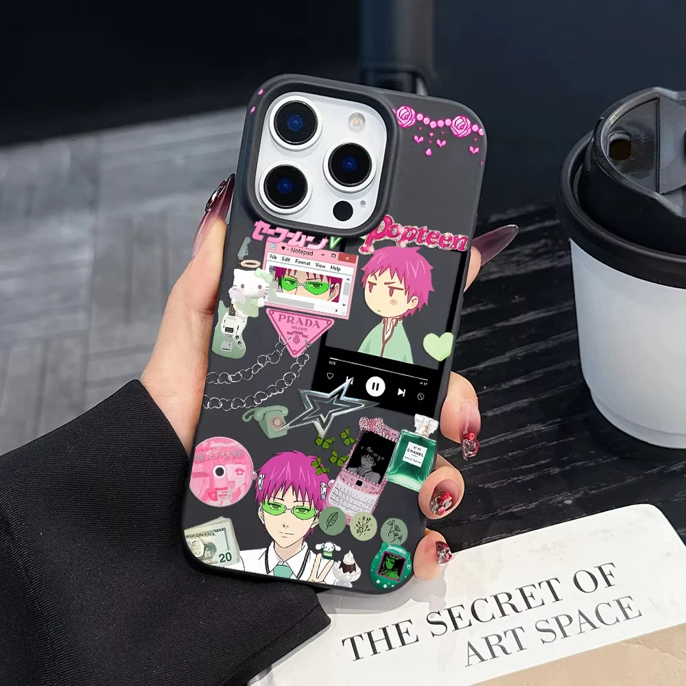 Luxury Shockproof Silicone Anime Phone Case – Saiki K. Kusuo Design