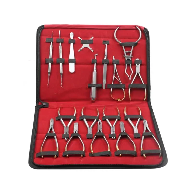 GREATLH Edelstahl Kieferorthopädie Dental Werkzeuge Set Dental Kieferorthopädische Forming Zangen Set Dental Instrument 18 Teile/satz