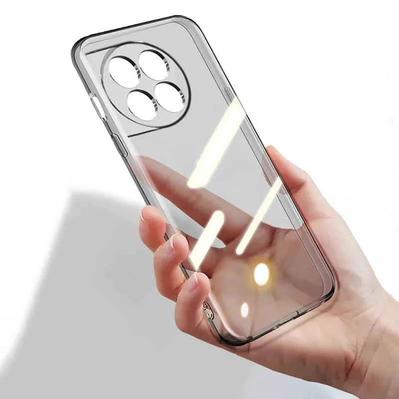 Luxury Transparent Black Ultra-Thin Silicone Soft Case - Clear Full Back Cover