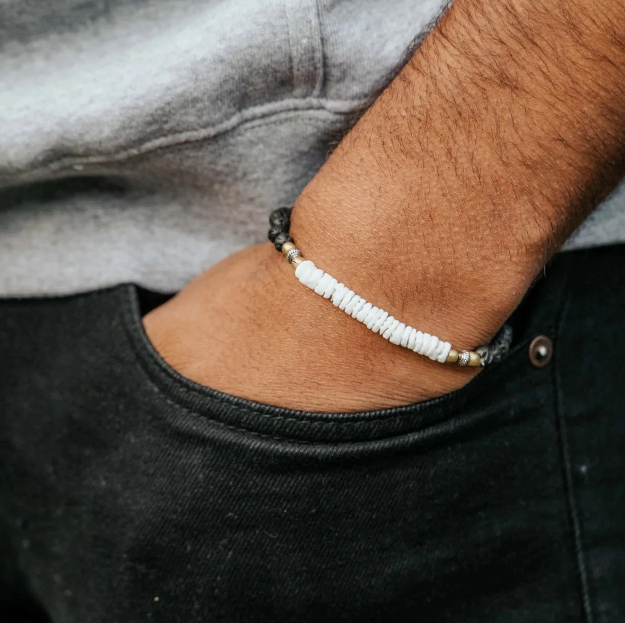 Stackingmensbraceletscoconutmensbeadbraceletssetgiftfor