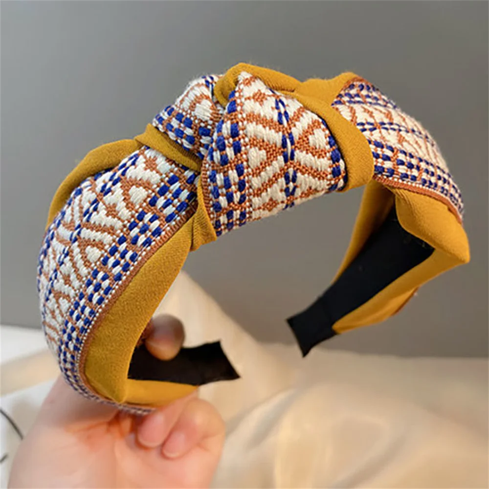 Geknotete breite Haarbänder für Frauen und Mädchen, Stirnbänder, modische Stoff-Haarbänder, weibliche Böhmen-Haarbänder, Haar-Accessoires, Geschenk