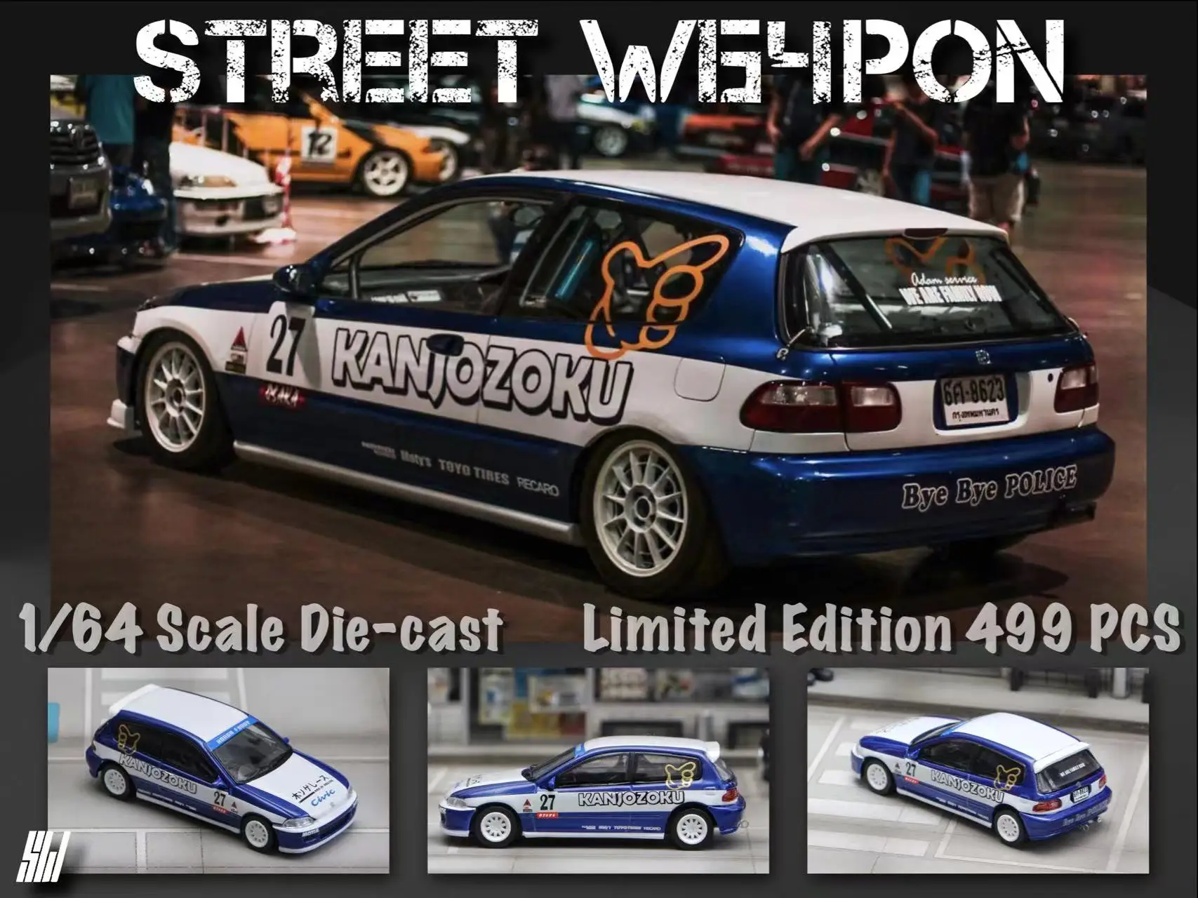 

Street Weapon SW 1:64 KANJOZOKU Osaka JDM racing Diecast Model Car