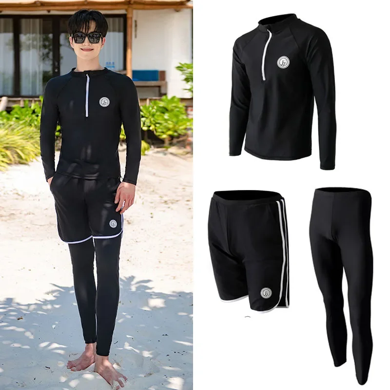 

Men's 3pcs/set Women's 5pcs/set Full Body Scuba Rash Guard Dive Skin UV Swimwear Sport Skins Athletic Activewear Tracksuit