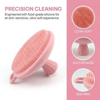 Silicone Scrubber Face Cleansing Face Brush Pore Cleaner Brush Skin Silicon Brush Face Scrubbers for Men and women 1