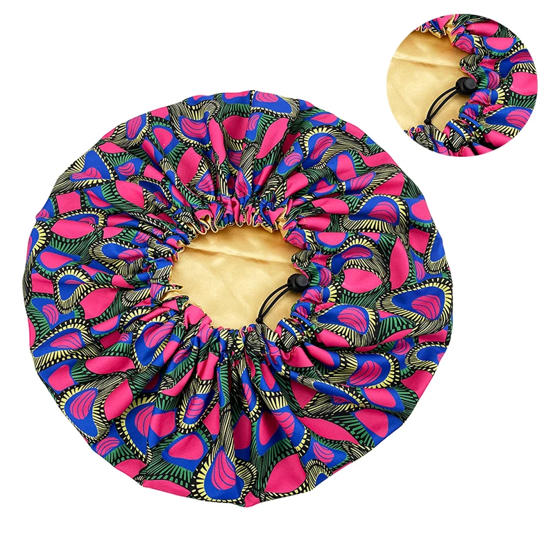 Fashion Silky Big Bonnet for Women Satin Lined Bonnets Night Sleep Cap Winter Hat Lady Turban Headwrap Hat Hair Wrap Accessories 4