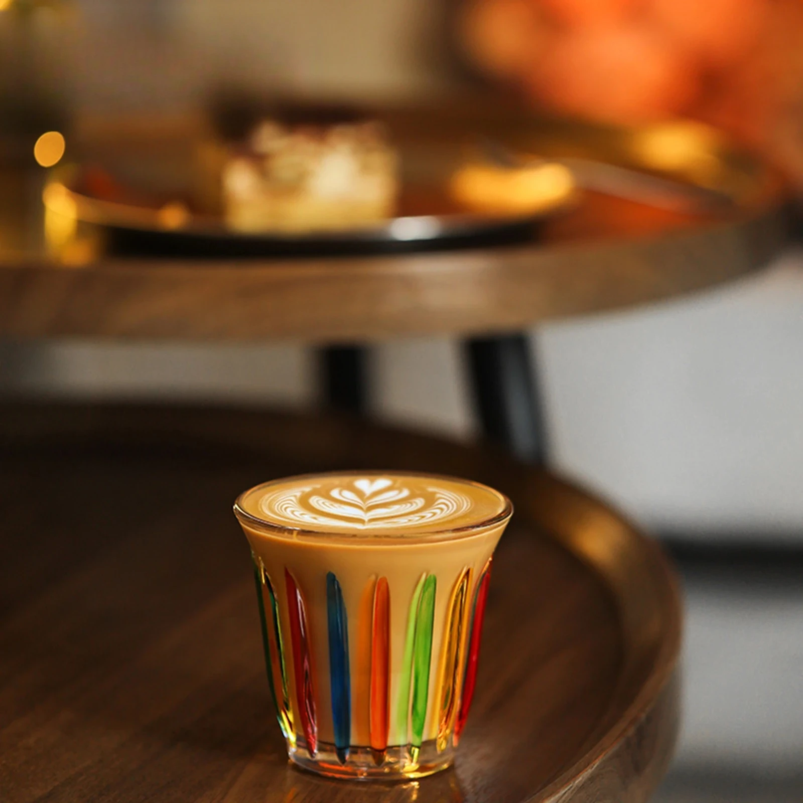 كوب قهوة زجاج 280 مل اسبريسو مرسوم