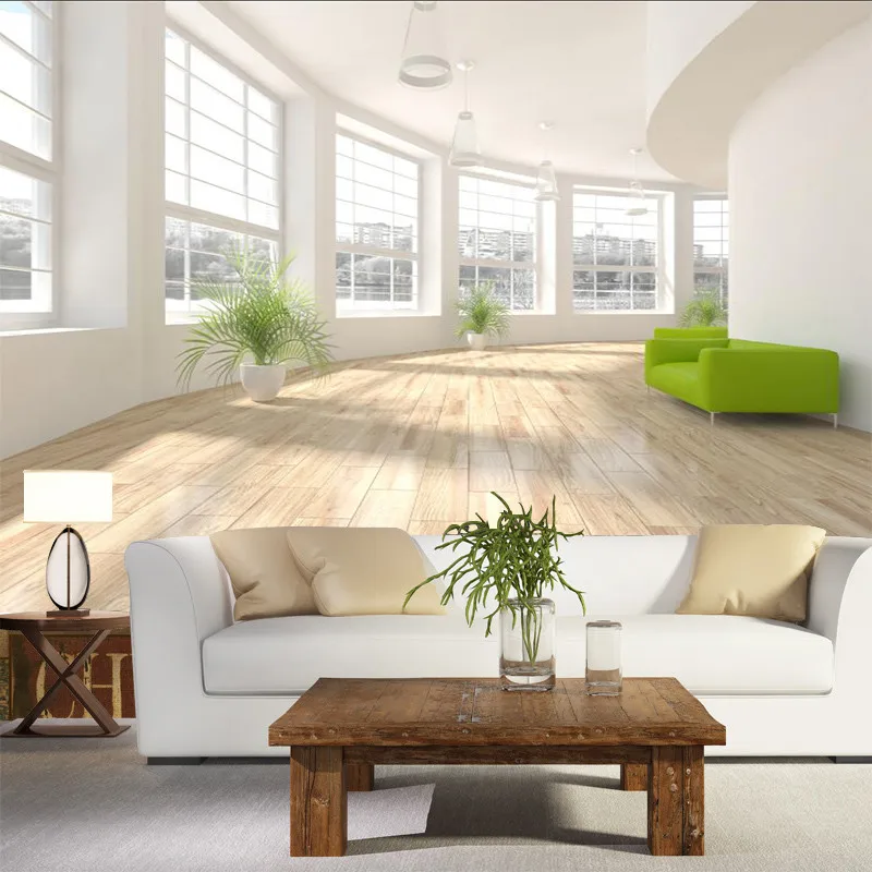 Modern Wallpaper 3d White Corridor Space Extension Wall Mural