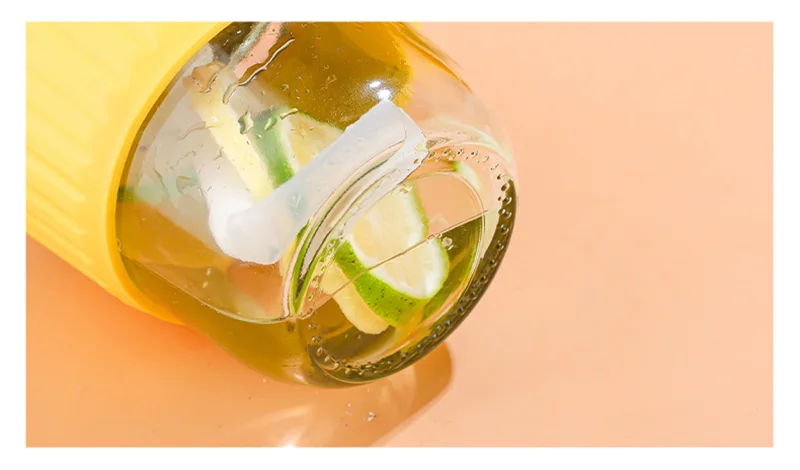 350Ml Double Drinking Glass Tumbler Cup With Straw Portable Female Coffee Mug Lovely Fruit Juice Soymilk Milk Travel