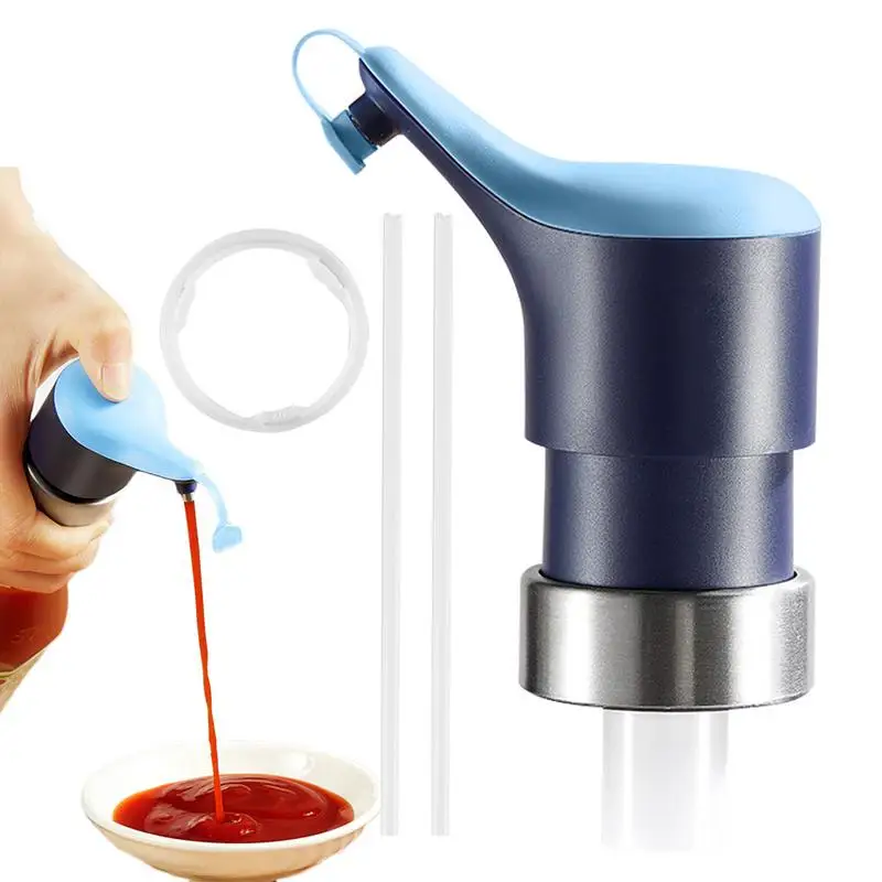 Universal Tightly Seal Dispenser Oyster Sauce Bottle Pump Dispenser Oyster Sauce Bottle Pressure Nozzle Pump kitchen Gadgets