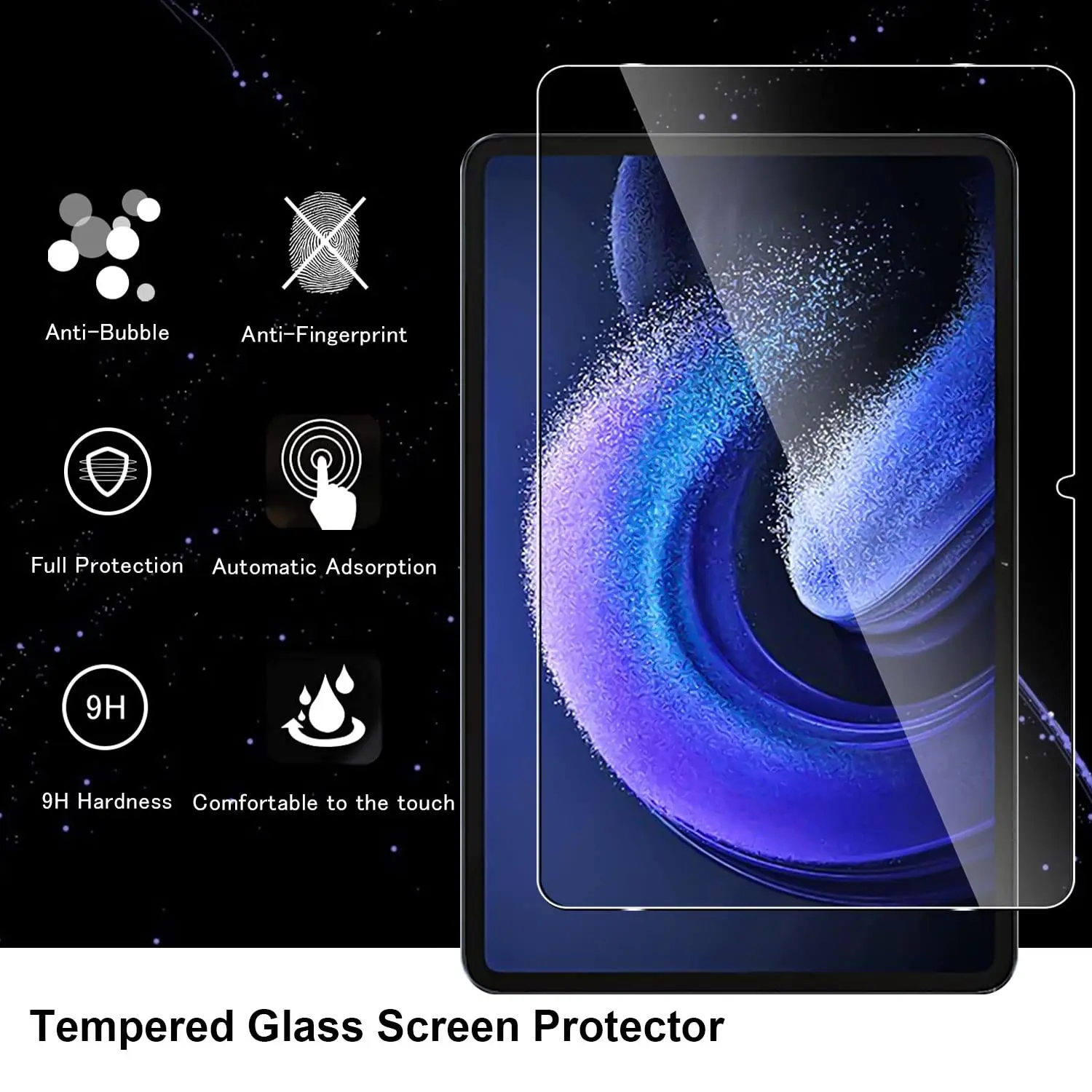 For Xiaomi Pad 6 /6 Pro (11 inch) 2023 Screen Protective Film with Camera HD 9H hardness Anti-scratch Transparent Tempered Glass 3
