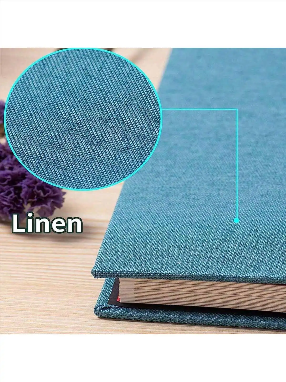 1개 DIY 대형 사진앨범 4X6 스크랩북 40/60페이지 린넨 커버 사진앨범, , 기념일, 웨딩 사진에 적합