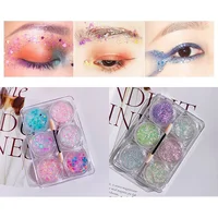 Sequined Gel Eyeshadow Glitter Palette Diamond Eye Makeup Hair Body Face Art Loose Sequins Cream gliter for eyes body shimmer 1