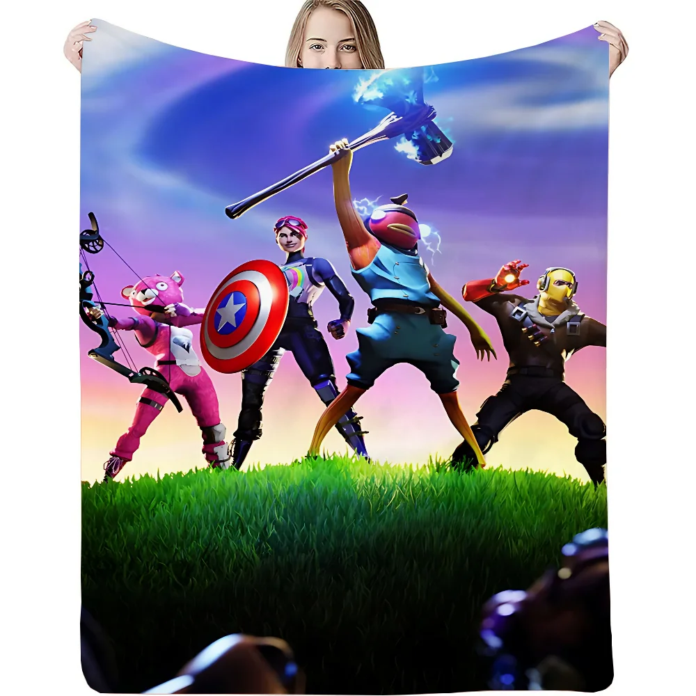 Games-F-Fortnites Personalized Blanket for Sofa Decoration Luxury Throw Blankets & Throws Warm Blanket King Size Cobija Plaid 4