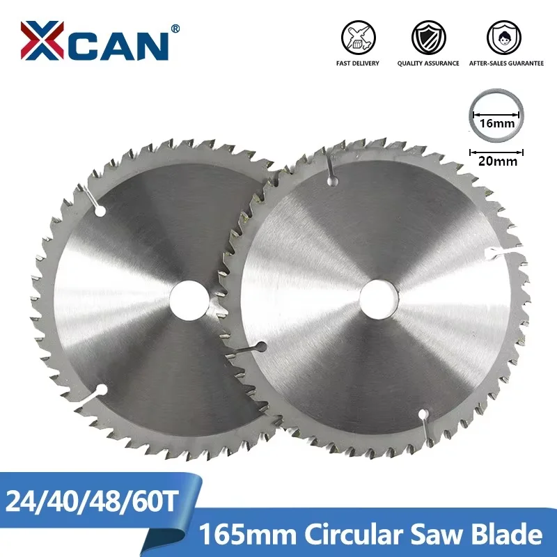 165mm Circular Saw Blade TCT Carbide Saw Blade Woodworking Cutting Disc 24/40/48/60T