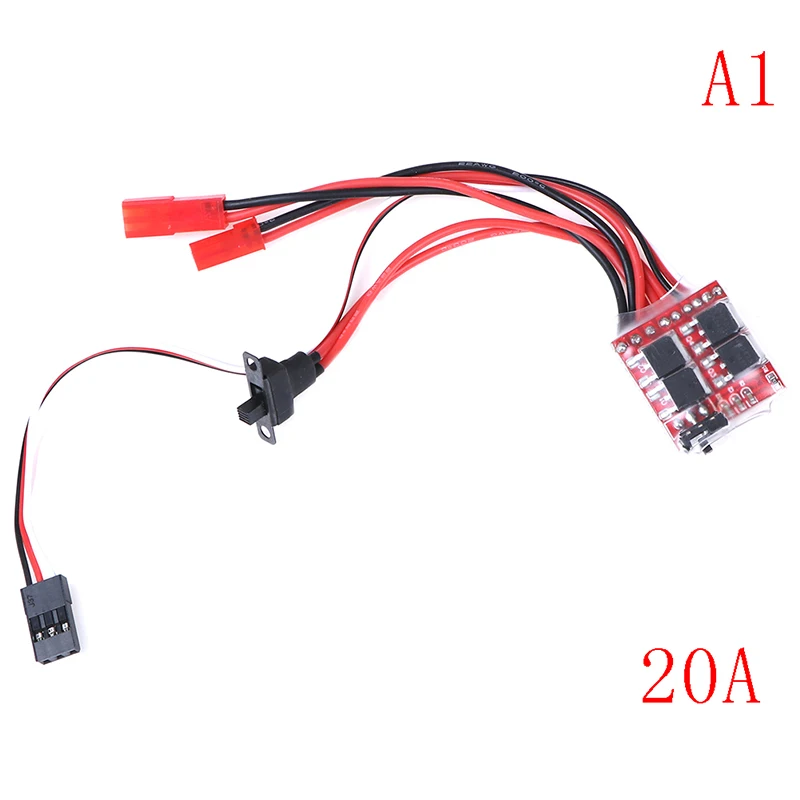 1PC 20A ESC 30A ESC Motor Speed RC ESC 2KHz Forward Reverse Brush Brake RC 2S for Controller Boat Car Prototank Top Regulator