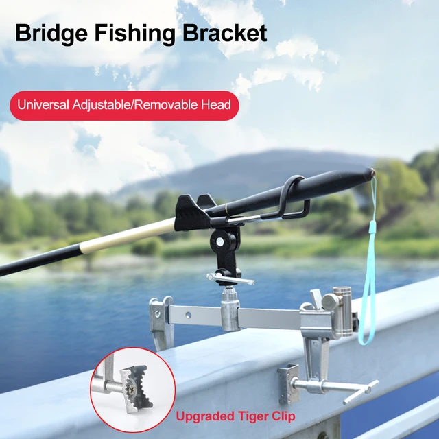 Fishing Support Rod Holder Heavy Duty Metal Universal Clamp-On