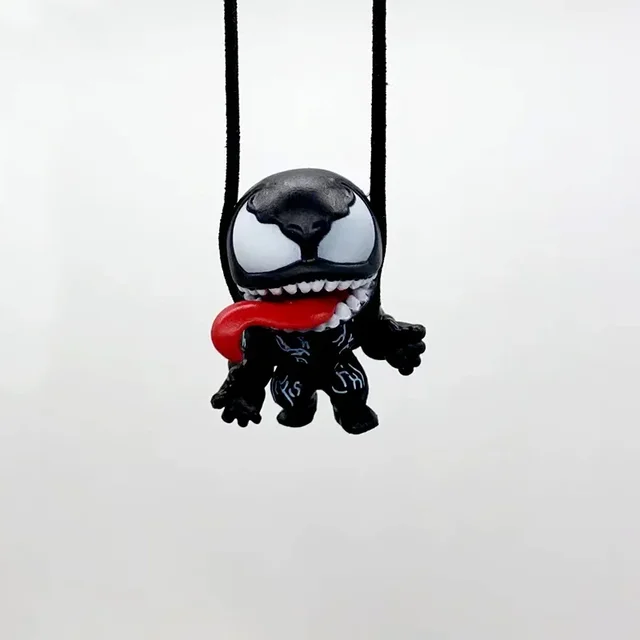 Ciondolo per auto Venom Ciondolo per specchietto retrovisore Venom del fumetto carino appeso Decorazione d'interni Modello Mini modello Giocattoli Decor Ornament 3
