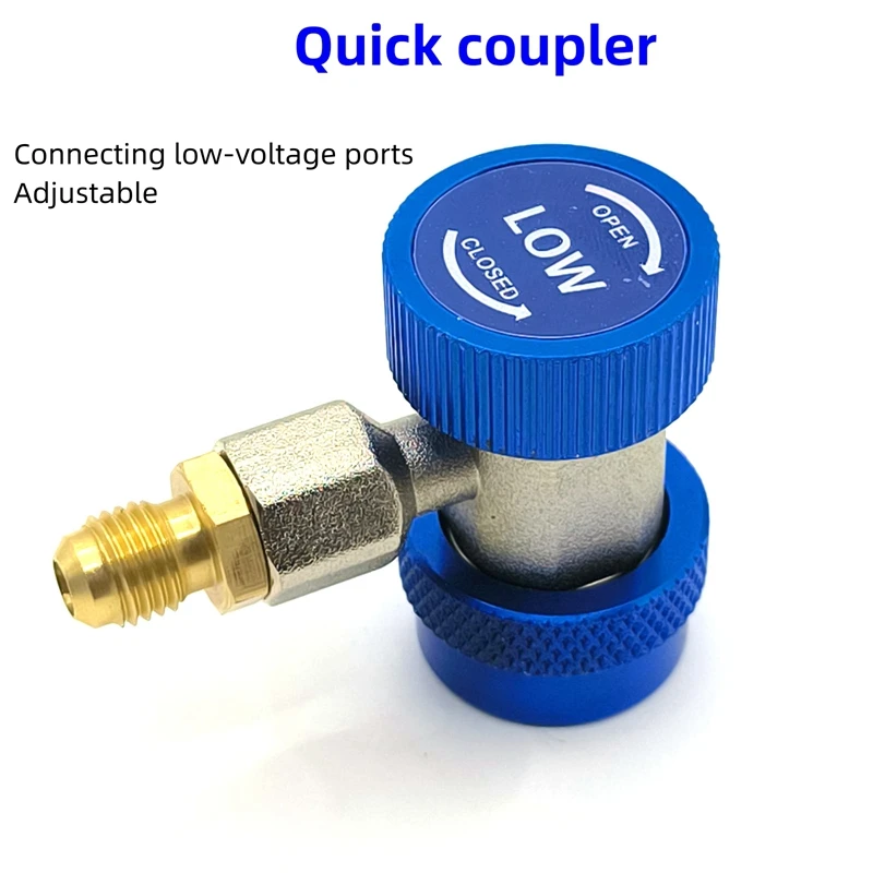 AC Oil Injector Auto A/C 1Oz with 134a Low Side Quick Coupler Adapter 1/4 Air Conditioning Repair Tools Manual Oiler Injection