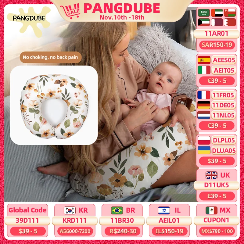 PANGDUBE Baby Breastfeeding Pillow Nursing Pillow U-shaped Maternity Breastfeeding Cushion for Newborns for Feeding