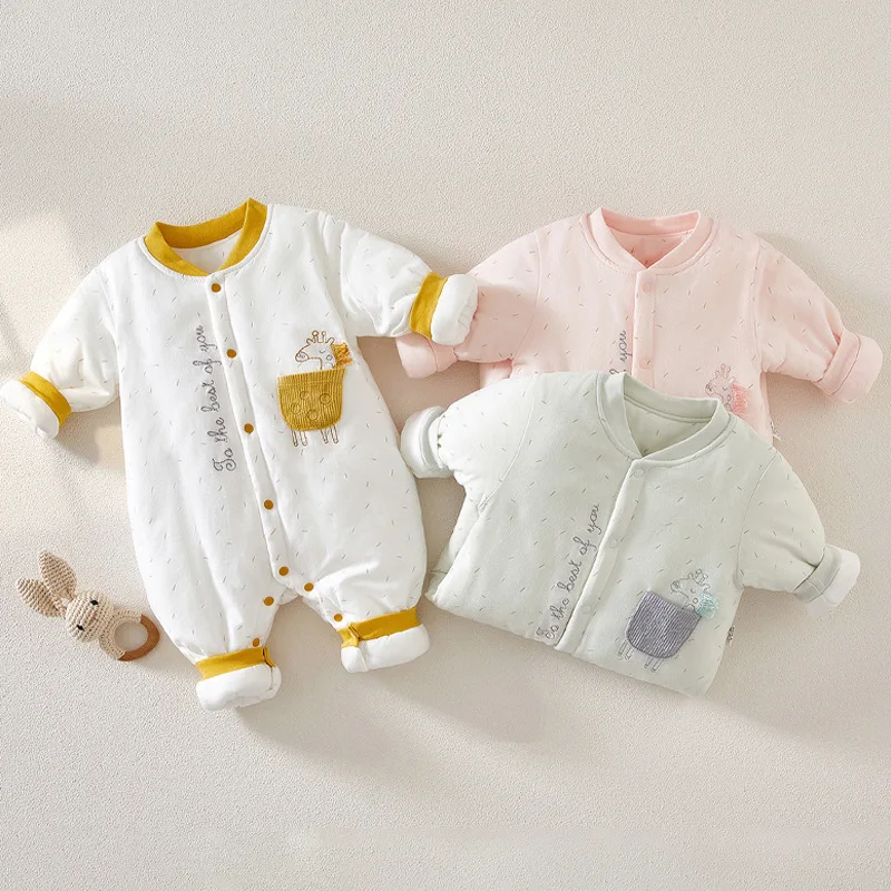 

Newborn Baby Romper Winter Thicken Cotton Children Outfits Clothes Infant Boys Girls Jumpsuit bodysuits Kids Overalls Clothings