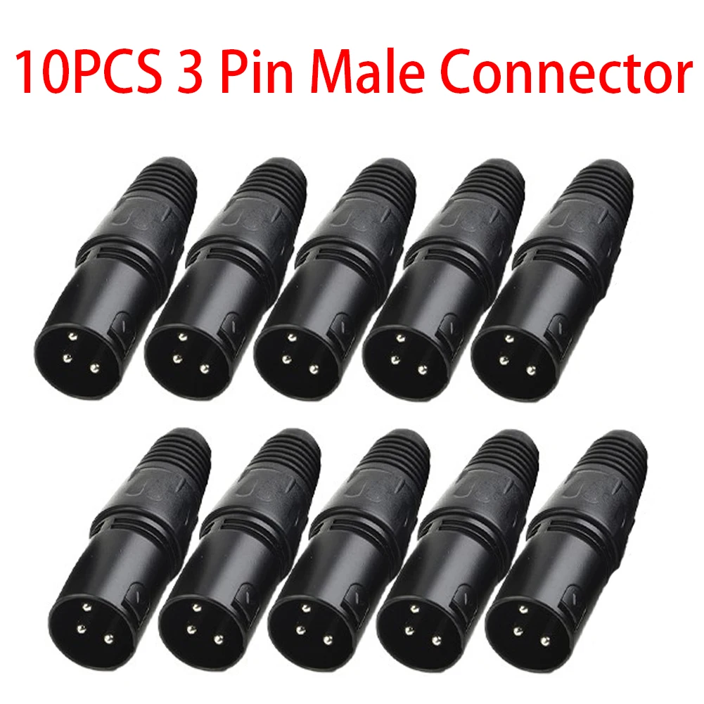 

10 шт. XLR DMX 3-контактный штекер для микрофона змеевидная вилка аудио микрофонный кабель соединитель 1,5X6,7 см латунный инструмент высокой проводимости аксессуары