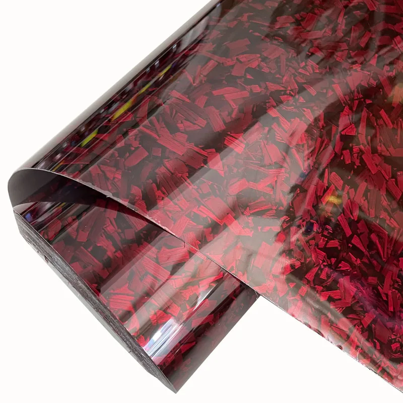 Best Quality High Glossy Red Carbon Fiber Vinyl Wrap Film