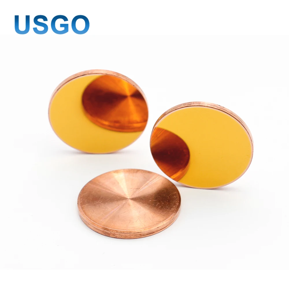 USGO 1/3pcs 구리 반사 거울 직경 20 25 30mm Co2 레이저 절단 및 조각 기계용 Cu 레이저 거울