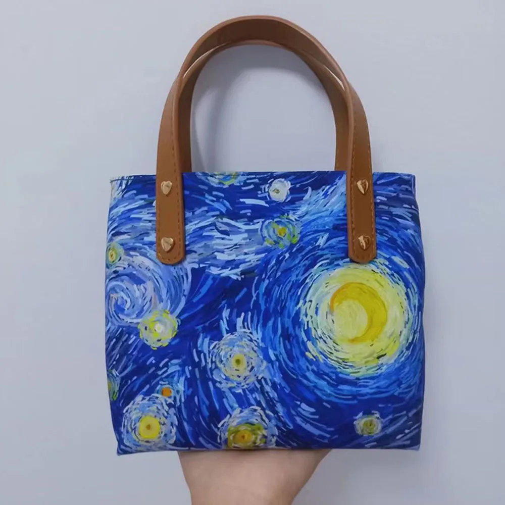 Starry Night Cotton Fabric - Artistic Print for Apparel, Tablecloths, Cushions, and DIY Crafts
