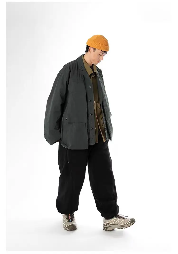 TMCAZ deformation layer multipocket jacket loose silhouette large front pockets light vintage effect gorpcore urban outdoor