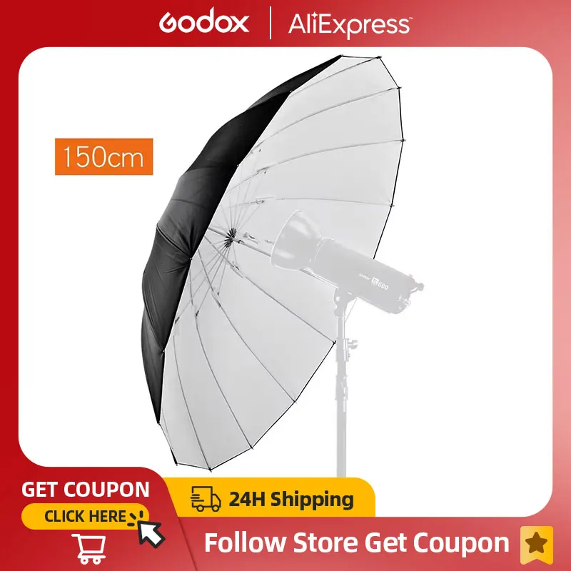 Godox Studio Photogrphy 60 / 150cm 검정 흰색 반사 조명 라이트 우산
