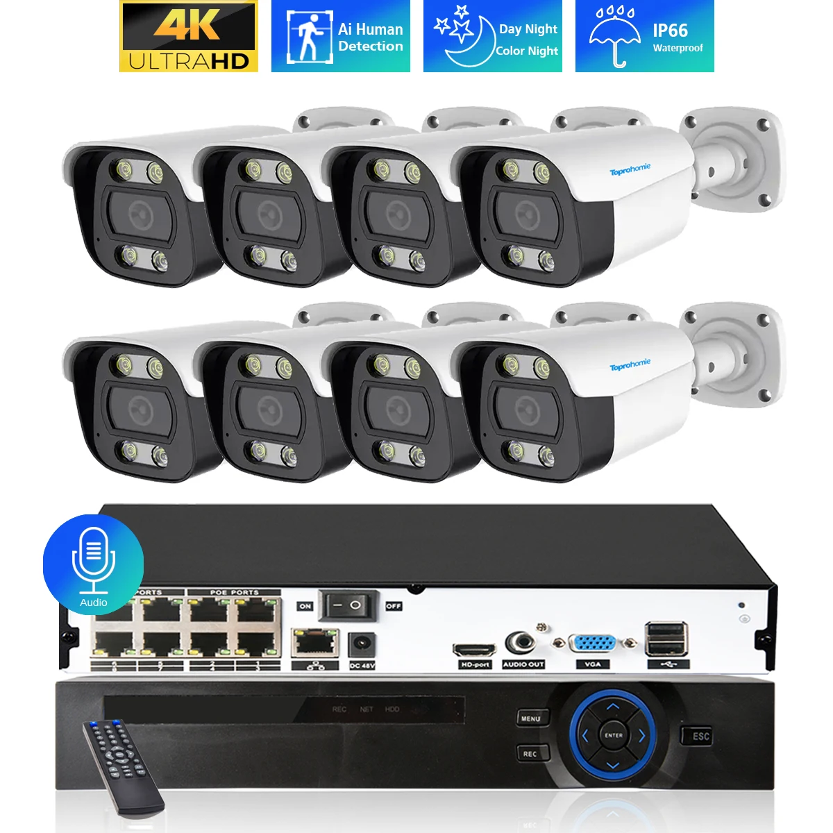 H-265-4K-CCTV-Security-Camera-System-8MP-5MP-Audio-Record-IP66-Outdoor ...