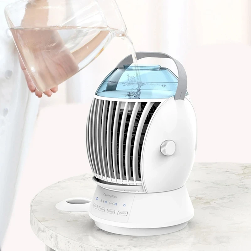 

Portable Air Conditioning Fan Desktop Water Cooling Fan Air Conditioner Humidification Refrigeration Office Home Electric Fan