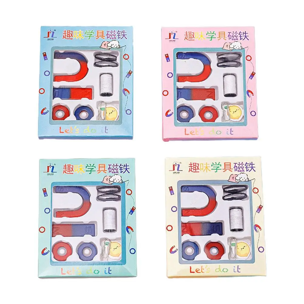 U-shaped Magnet Toy Compass Magnet Set Physics Science Experiment Education Toy Kit for Gift