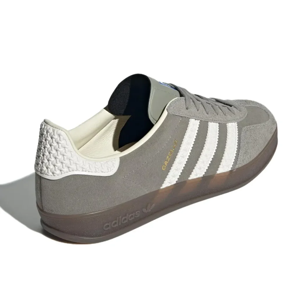 Adidas New GAZELLE INDOOR Low Men and Women Athletic Board Shoes Classic Retro Sneakers Lightweight fashion sneakers Cement Gray