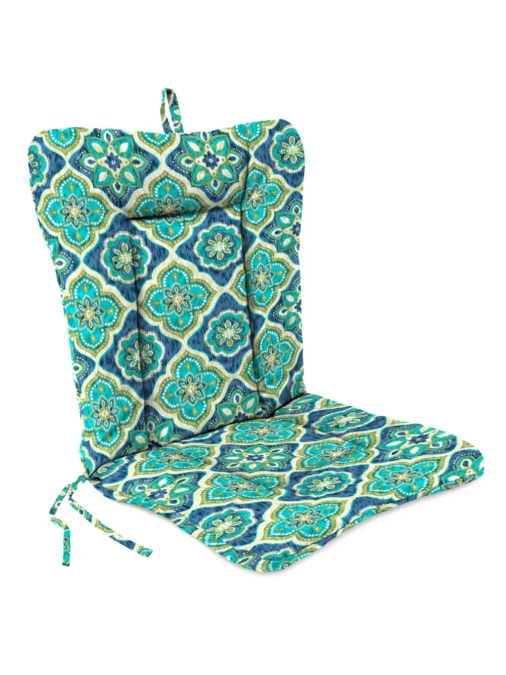 

38 дюймов x 21 дюйм Adonis Капри, бирюзовый медальон, прямоугольный стул, подушка с завязками и петлей для вешалки