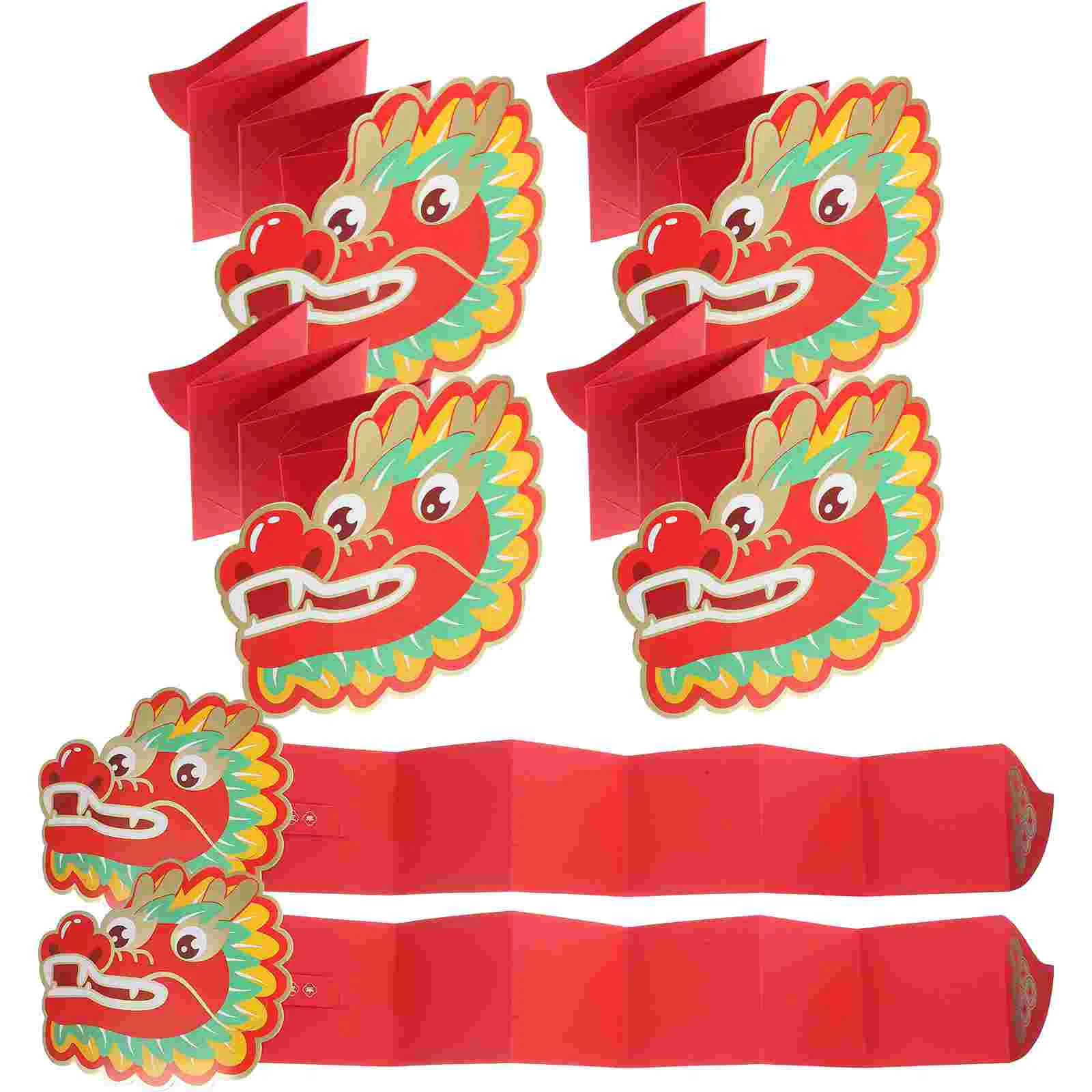 

6Pcs Chinese Paper Red Envelopes New Year Red Pockets Chinese New Year Dragon Year Hong Bao