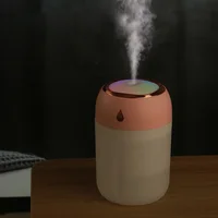 Mini humidificateur d'air USB Portable, diffuseur d'arôme, lumière froide LED, brume de 330ml pour chambre, maison, voiture, purificateur de plantes 3
