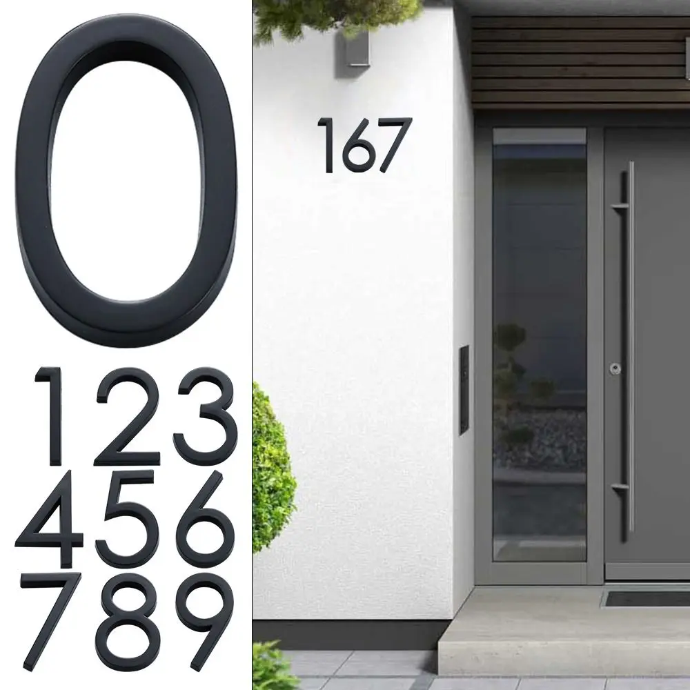 Description Picture 3 of item3D 0 To 9 Number Tag ABS Plastic Self-Adhesive Numeral Door Numbers Plate Sign For Home Mailbox Hotel Address Door Label