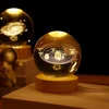 Unique 3D Crystal Ball Lamp with Galaxy and Planetary Projections USB Night Light for Cozy Atmosphere  plasma ball 2