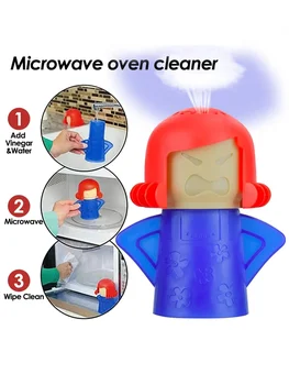 Angry Mama Pulitore a microonde Pulitore a vapore per forno Pulisci facilmente gli elettrodomestici a microonde per la cucina Strumenti per la pulizia del frigorifero