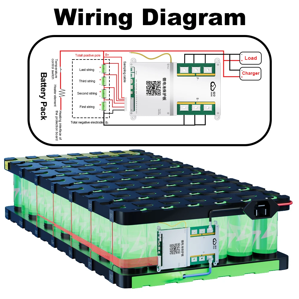 JIKONG V19 JK BMS 3S 4S-8S Wärme CAN RS485 BT 0,4A ~ 2A Strom aktiver Balancer für Li-Ion LiFePo4 Lto Batterie BMS 100A 200A 300A – Detail 6