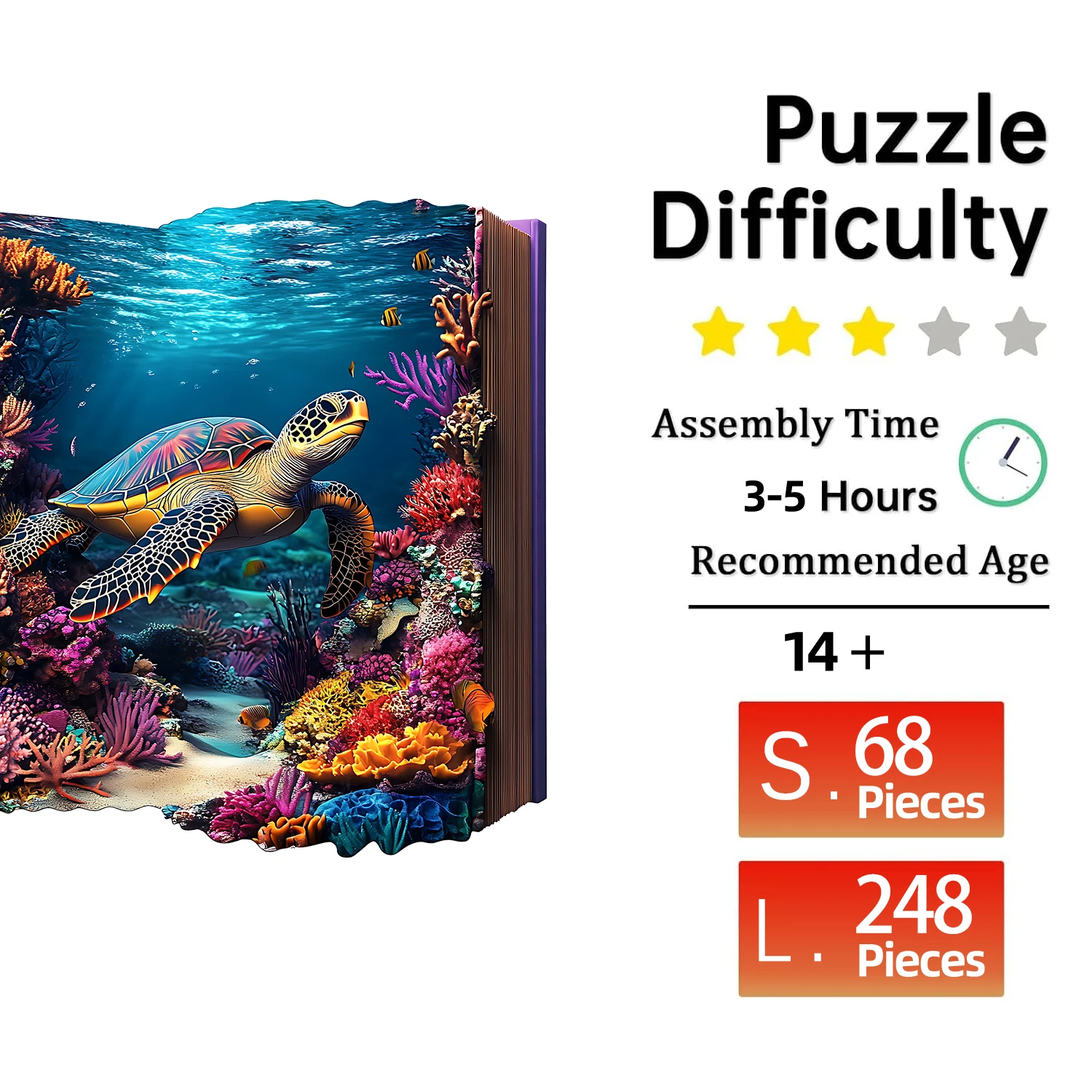 πΏ Tranquil Turtle: Mindful Wooden Art Puzzle for Relaxation & Focus 2