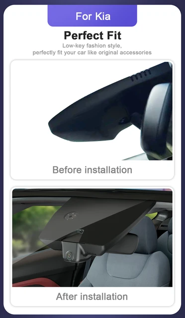 Fitcamx Dashcam 4K Per Kia Niro E Niro EV 2017-2022 | Video Ultra HD | WiFi | Installazione Plug & Play | Include Scheda 64GB - Foto 5