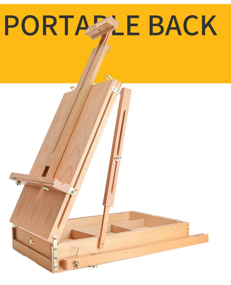 Wooden Easel Caballete De Pintura Portable Easel Box Painting